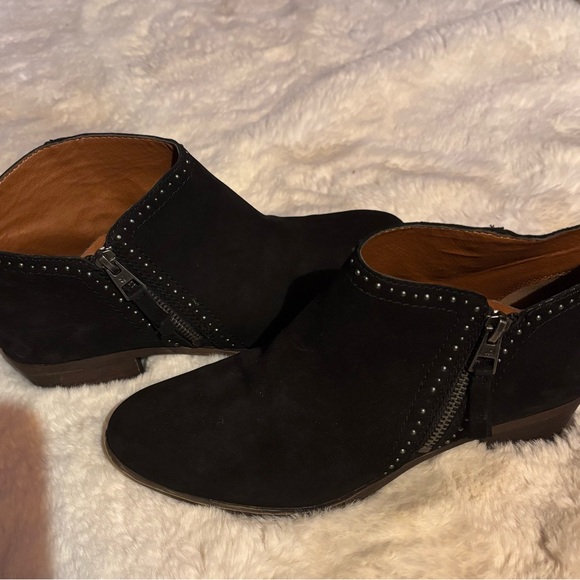 Lucky Brand Black Ankle Booties with Studded Accents - Picture 3 of 7